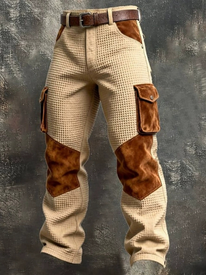 Waffle-Knit Cargo Trousers