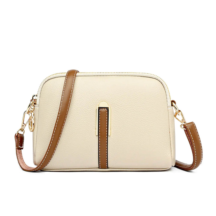 Double-Zip Leather Crossbody Bag