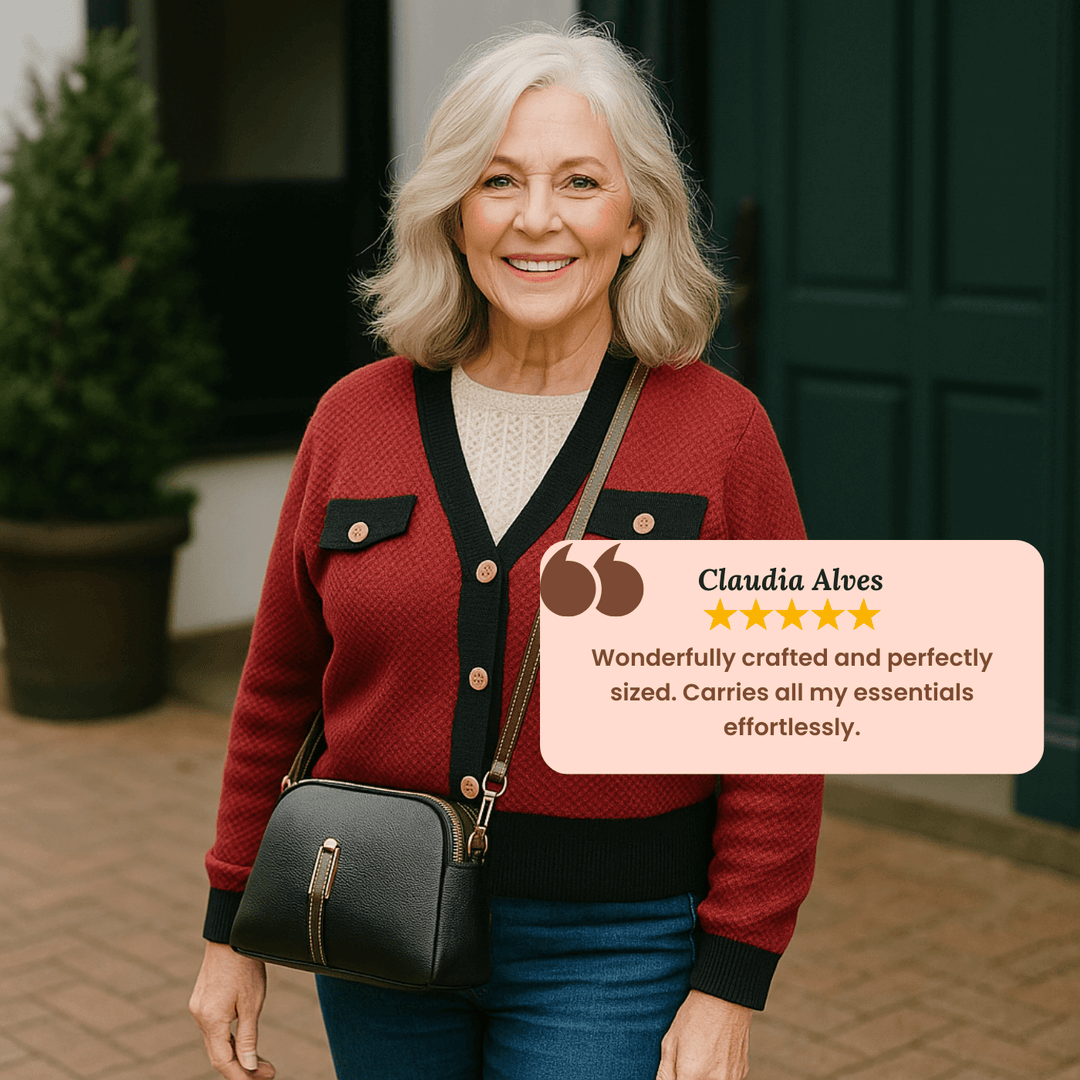 Double-Zip Leather Crossbody Bag
