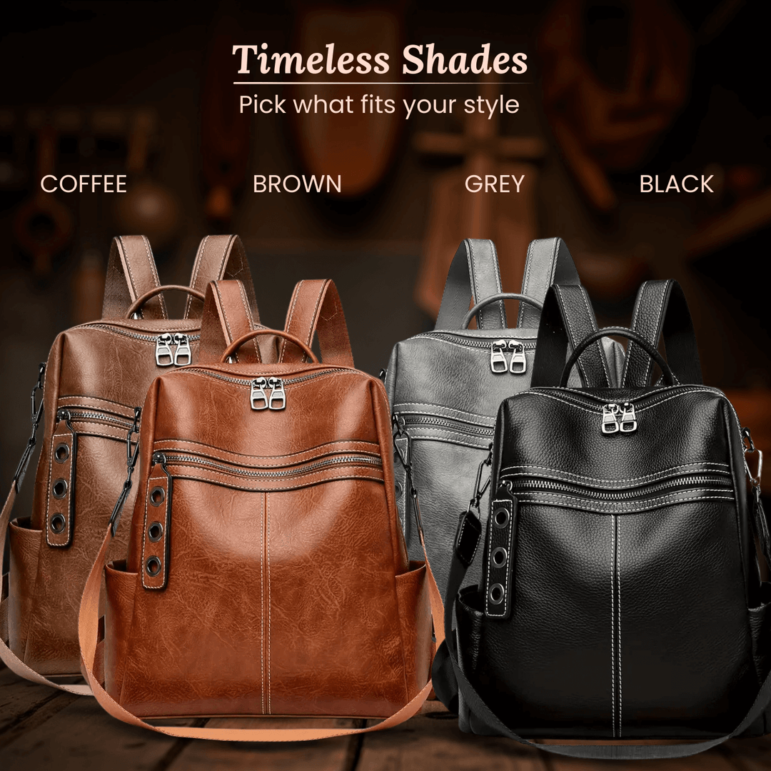 Convertible Leather Backpack