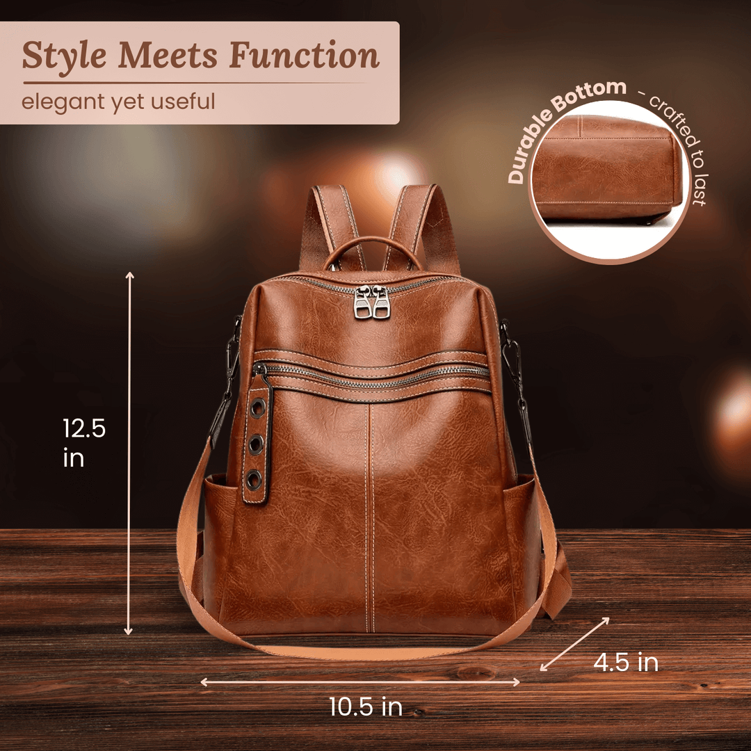 Convertible Leather Backpack