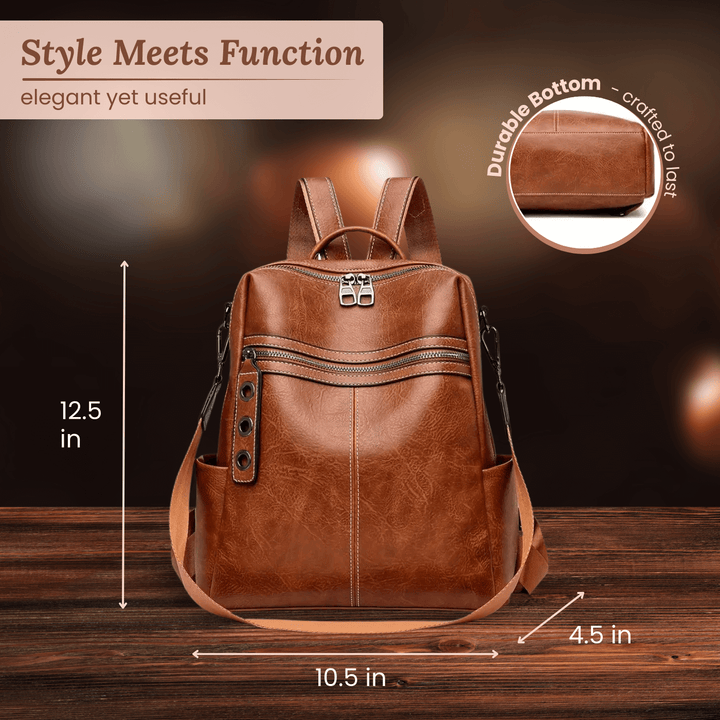 Convertible Leather Backpack