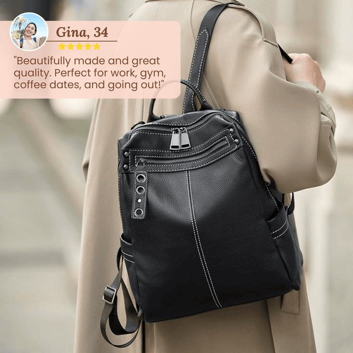 Convertible Leather Backpack