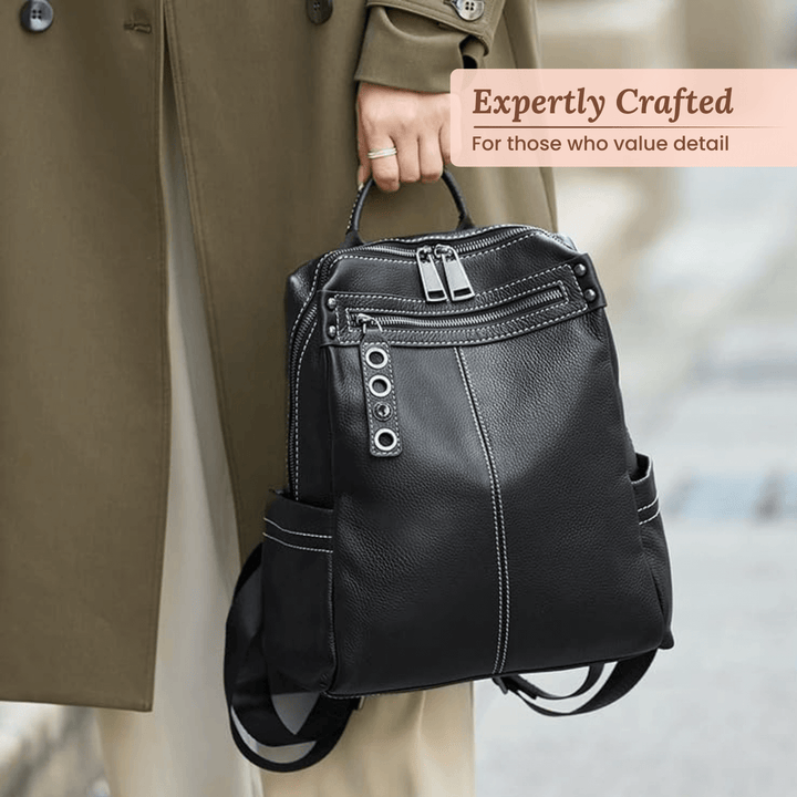 Convertible Leather Backpack