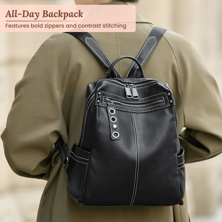 Convertible Leather Backpack