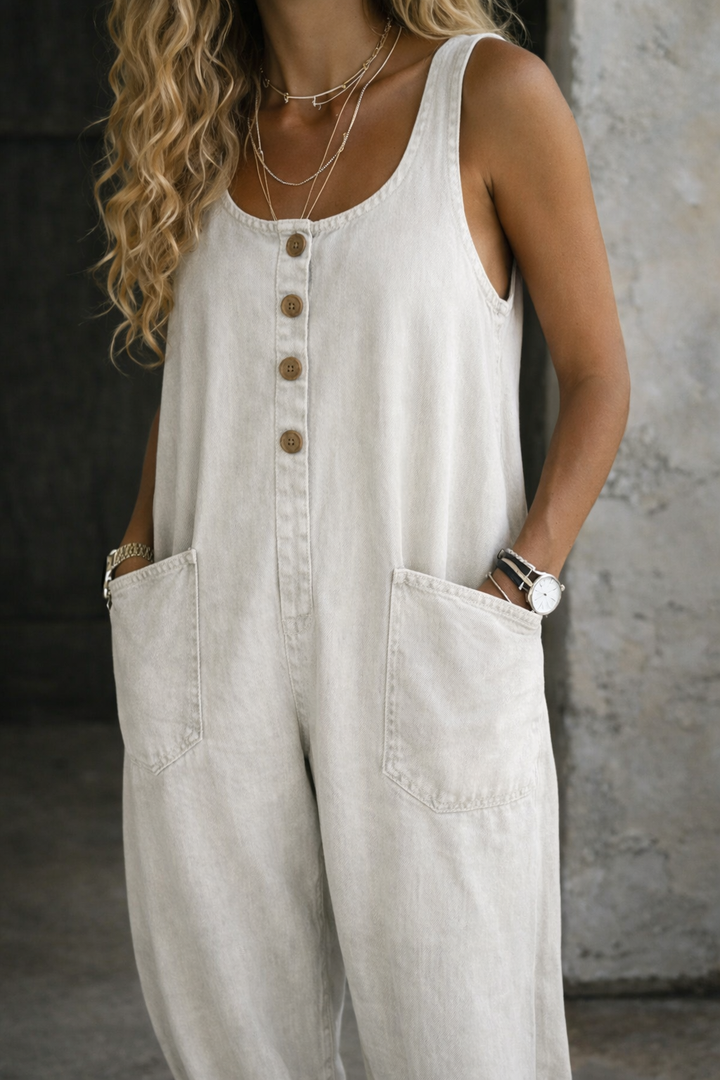 Vintage Washed Denim Overalls