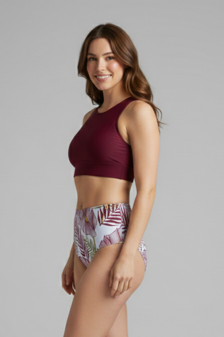Women’s Bikini Set with Wrap Top and High Waist