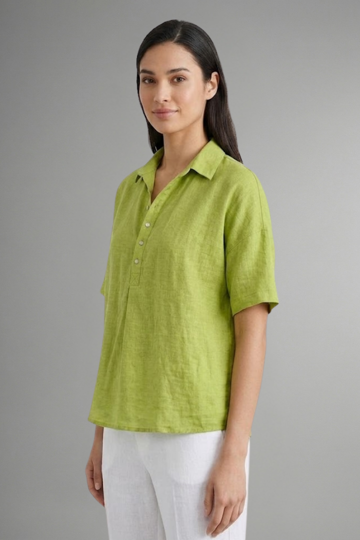 Women’s Blouse with Collar and Button Placket