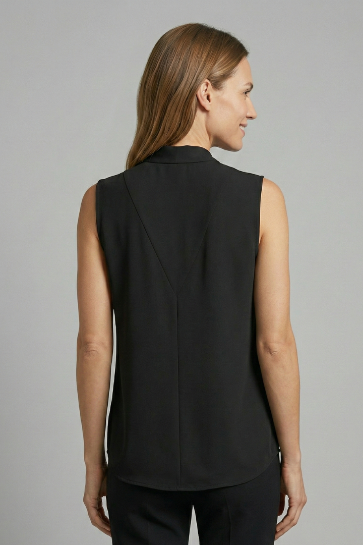 Women’s Blouse with V-Neck and Sleeveless Design