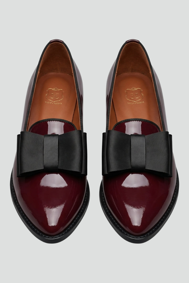 Women's Leather Loafers with Slip On Design and Flexible Sole