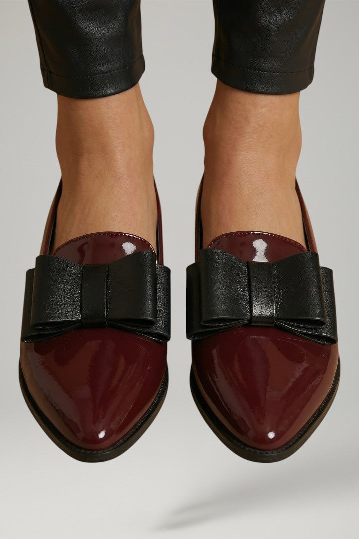 Women's Leather Loafers with Slip On Design and Flexible Sole
