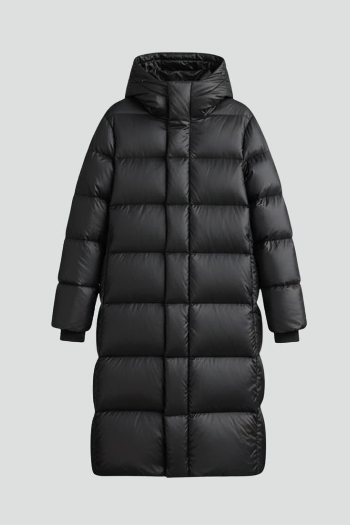 Women’s Quilted Jacket with Adjustable Hood and Zip