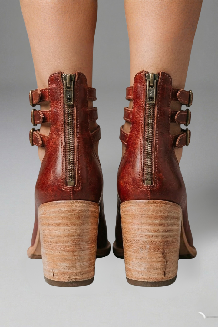 Women’s Sandal Heels with Ankle Strap and Block Heel