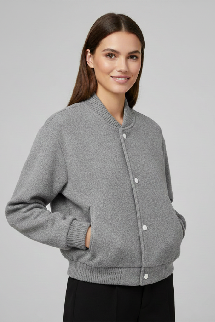 Women’s Short Jacket with Buttons and Pockets