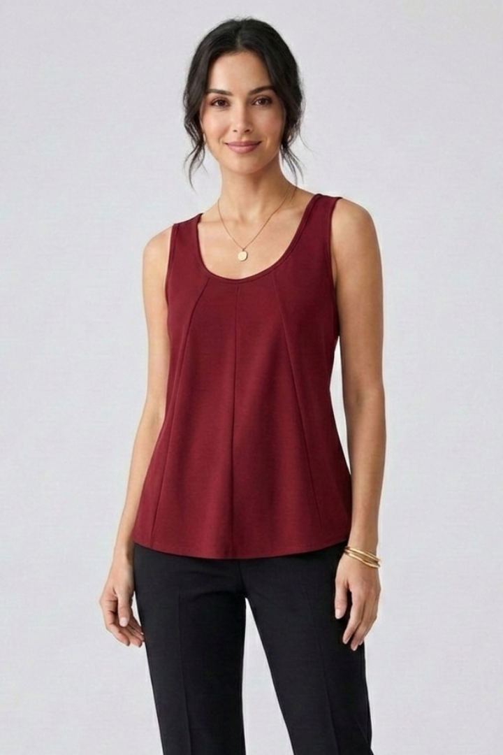 Women’s Tank Top with V-Neck and Sleeveless Cut