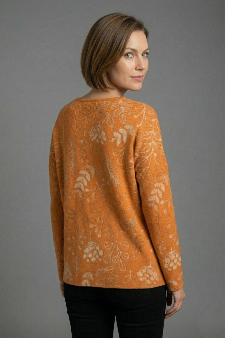 Women’s Top with V-Neck and Long Sleeves