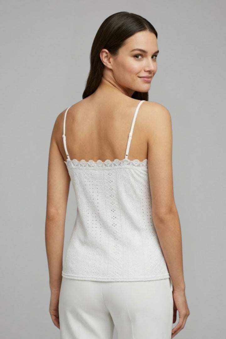 Women’s Top with V Neckline and Lace Panels