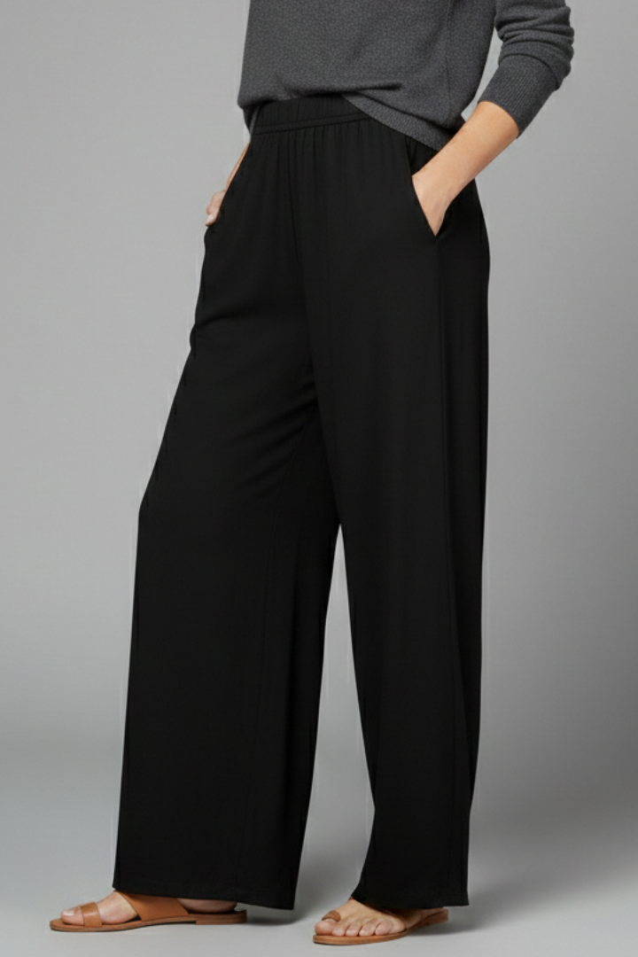 Women’s Trousers with Elastic Waist and Side Pockets