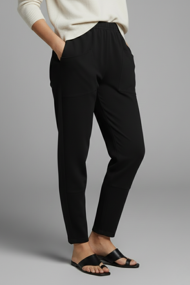 Women’s Trousers with Elastic Waist and Side Pockets