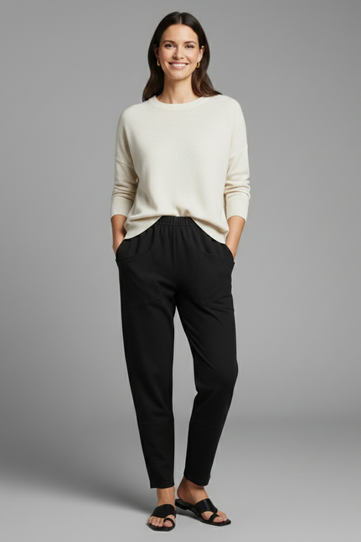 Women’s Trousers with Elastic Waist and Side Pockets