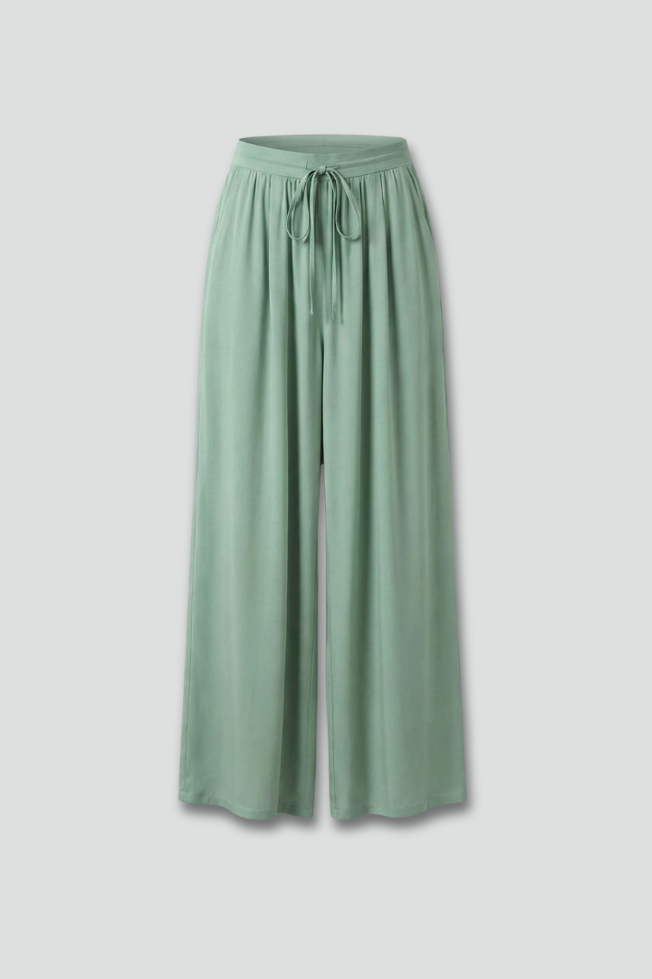 Women’s Trousers with High Waist and Wide Legs