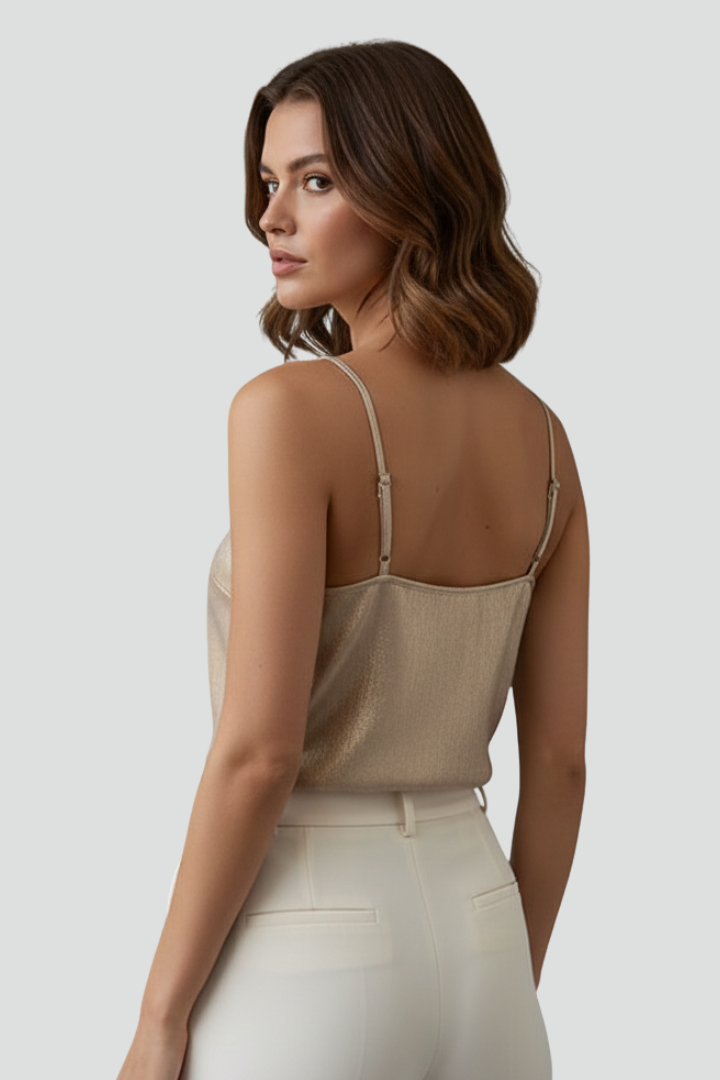 Women’s V-Neck Cami Top with Spaghetti Straps