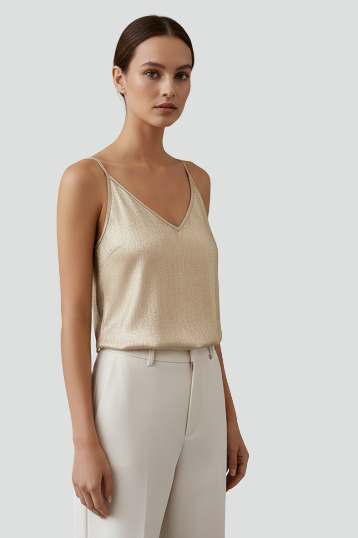 Women’s V-Neck Cami Top with Spaghetti Straps