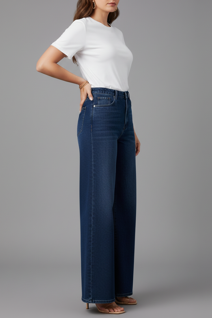 Women’s Trousers with High Waist and Wide Leg