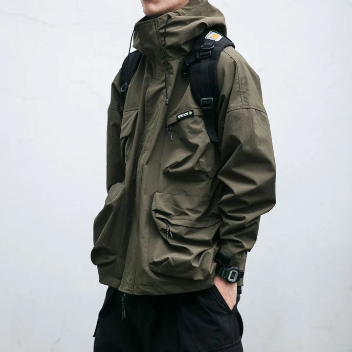 Water-Repellent Hooded Jacket