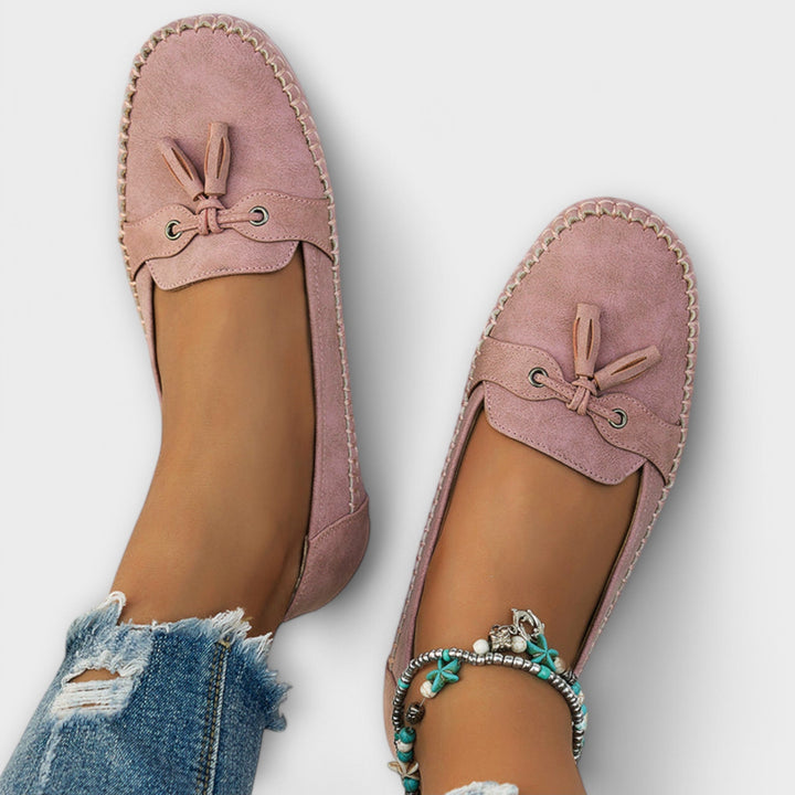 Leather Round-Toe Loafers