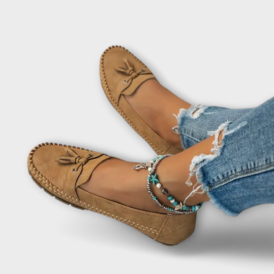 Leather Round-Toe Loafers