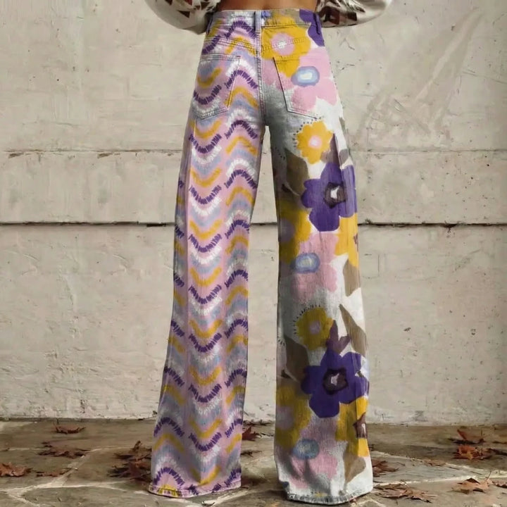 Iris | Pop-Art Floral Jeans