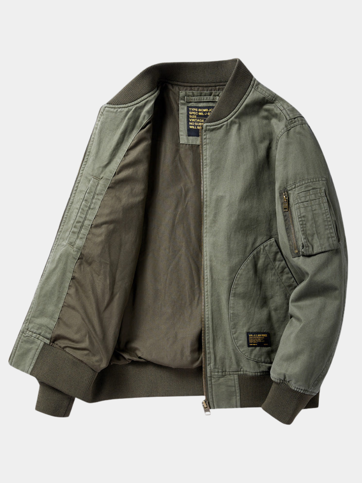 Ribbed Bomber Jacket
