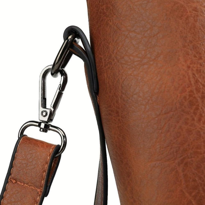Structured Leather Tote Bag