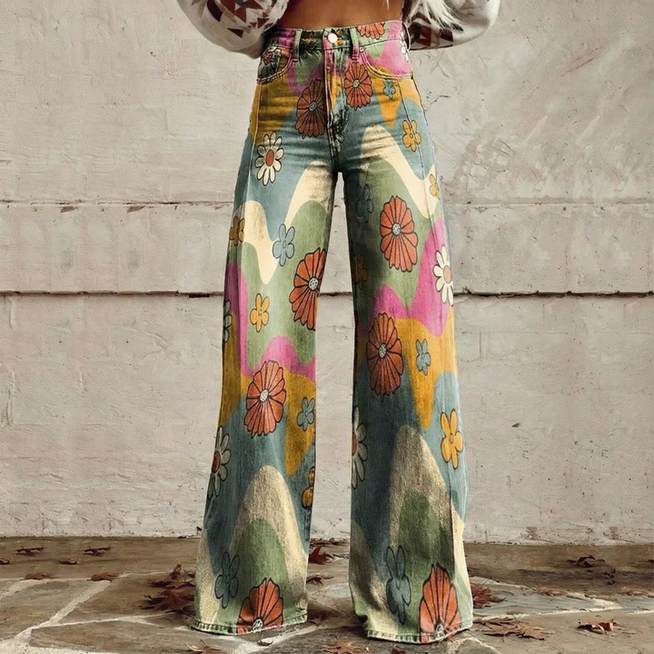 Tabitha | Sunlit Floral Jeans
