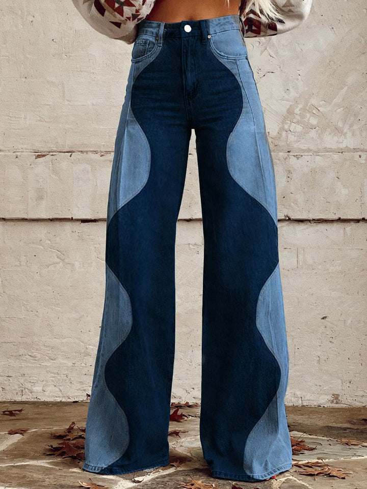 Harriet | Contrast-Panel Jeans