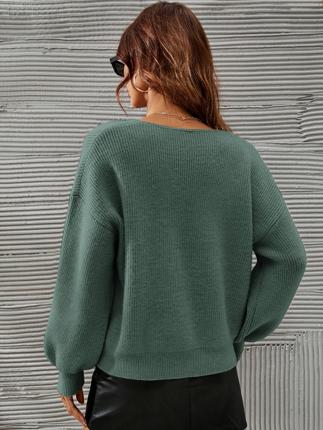 June | Pull cachemire col V côtelé (kopie)