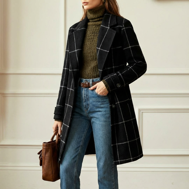 Tweed Check Coat
