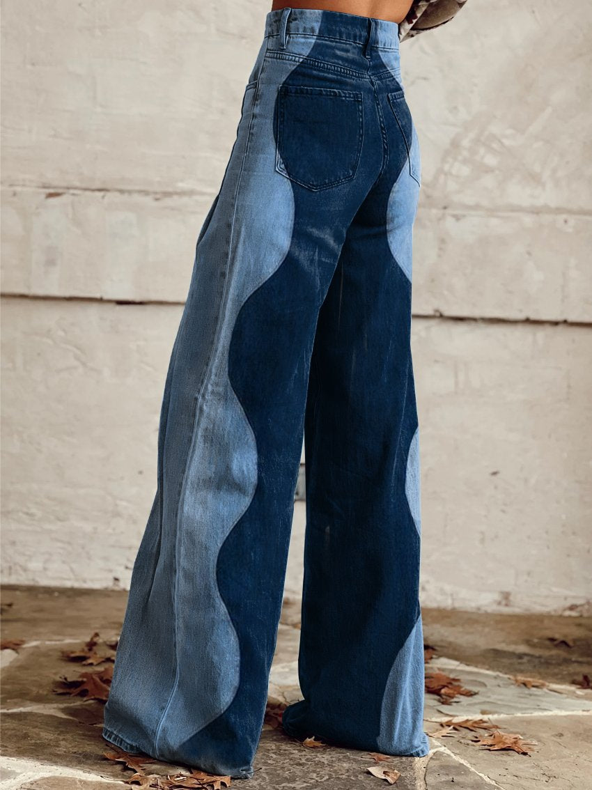 Harriet | Contrast-Panel Jeans