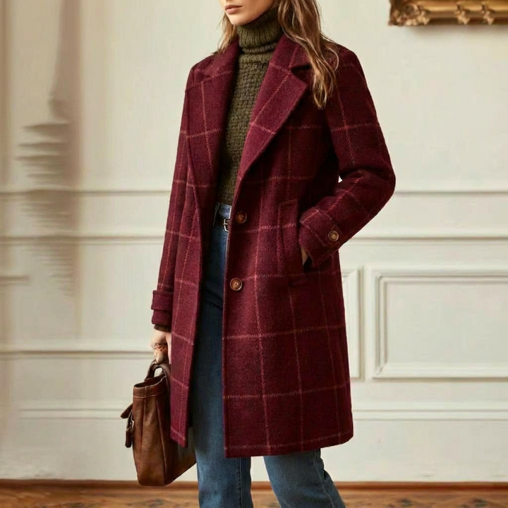 Tweed Check Coat