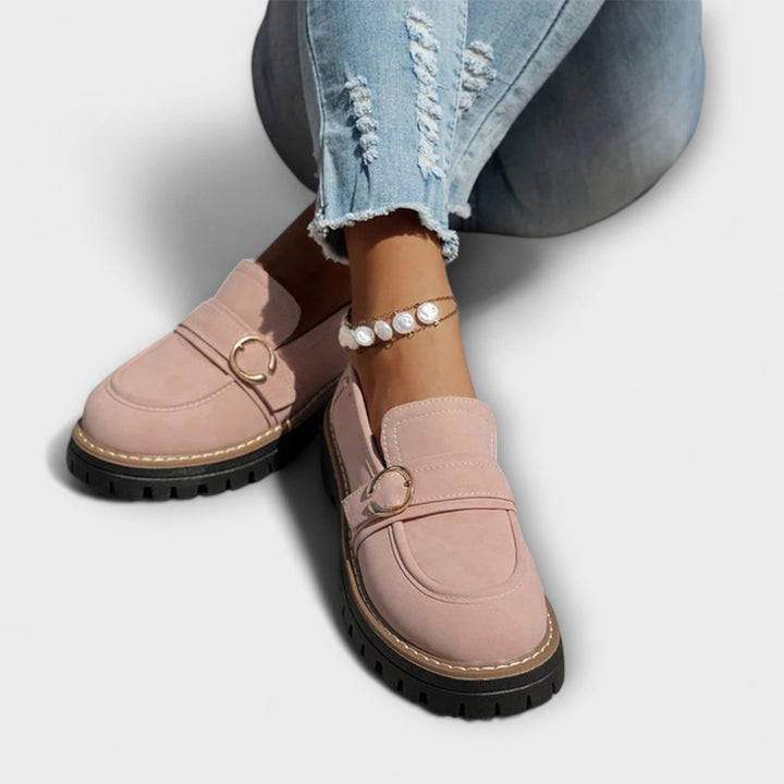 Leather Round-Toe Loafers
