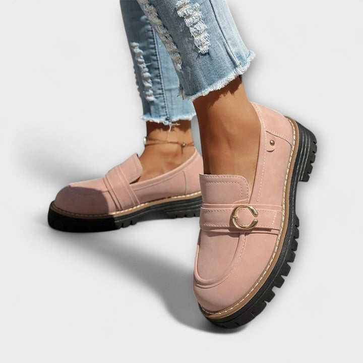 Leather Round-Toe Loafers