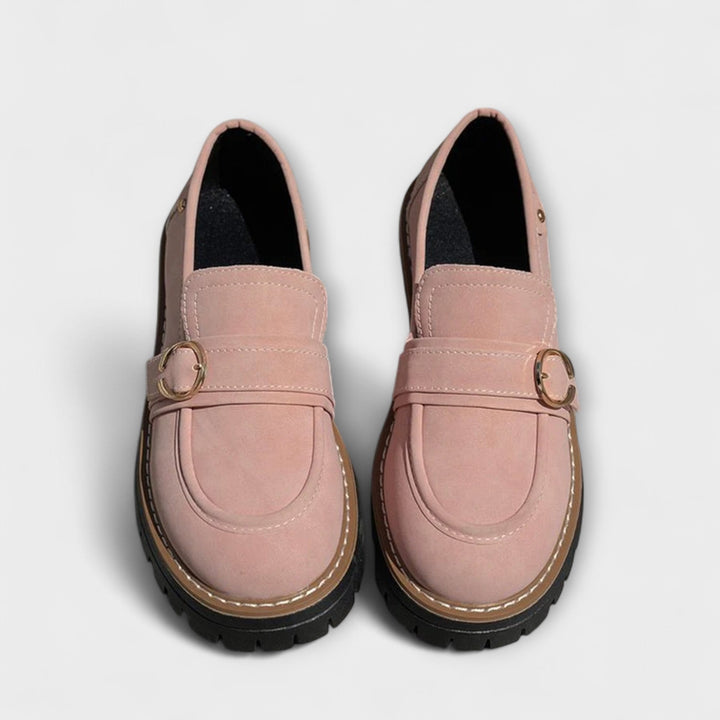 Leather Round-Toe Loafers