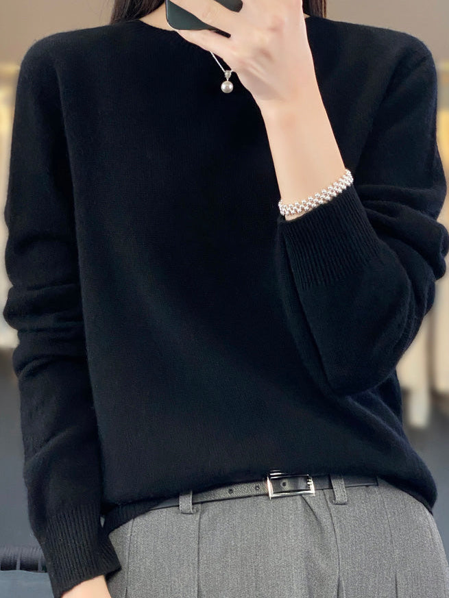 Isabelle | Pull cachemire col rond classique (kopie)