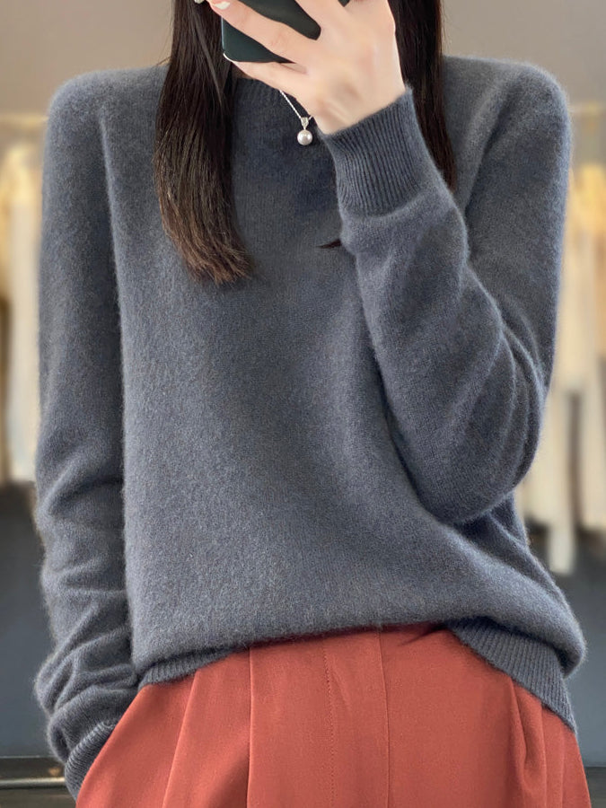 Isabelle | Pull cachemire col rond classique (kopie)