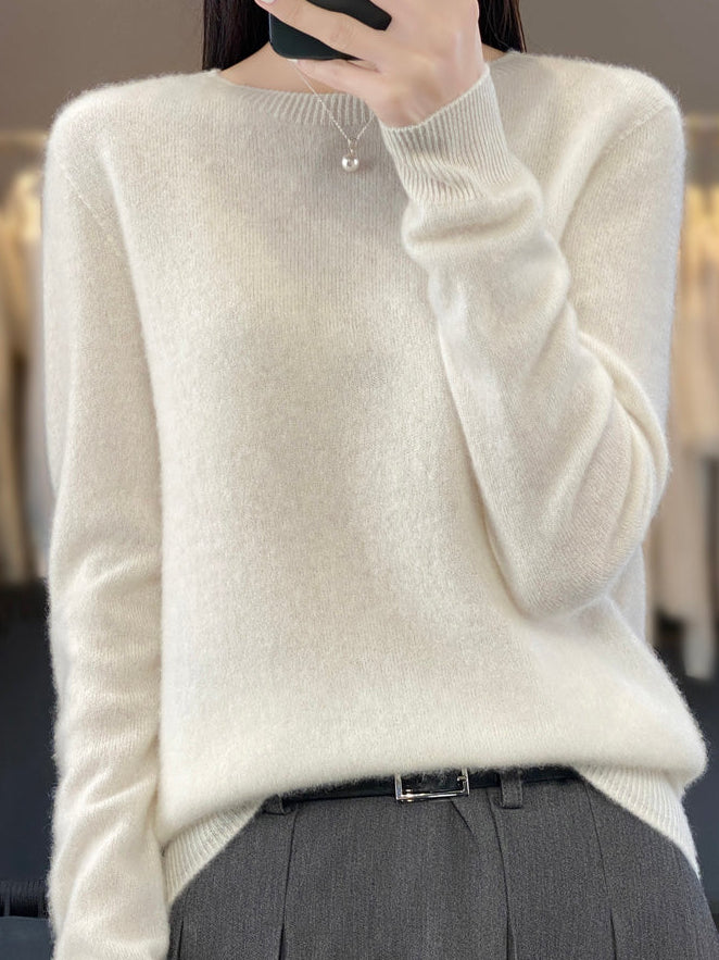 Isabelle | Pull cachemire col rond classique (kopie)