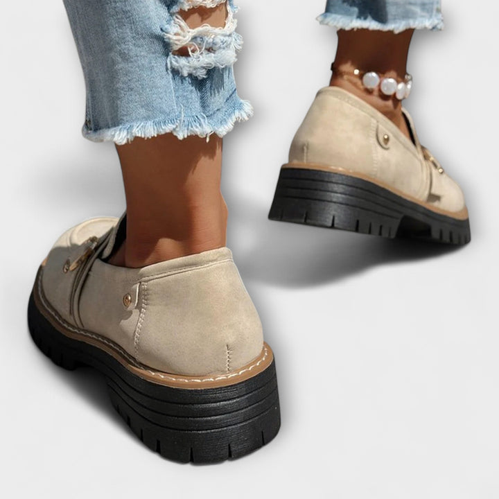 Leather Round-Toe Loafers