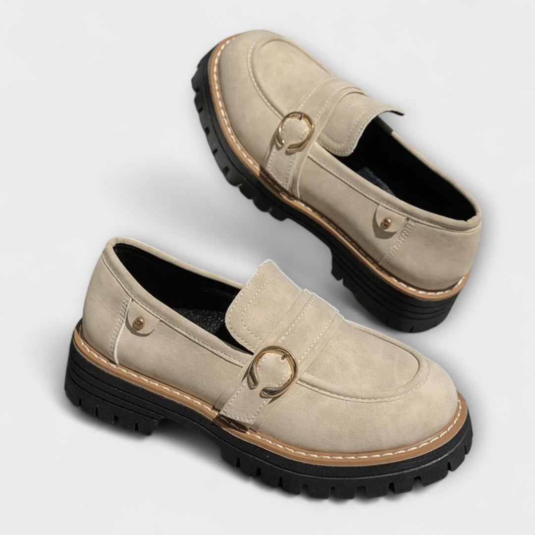 Leather Round-Toe Loafers
