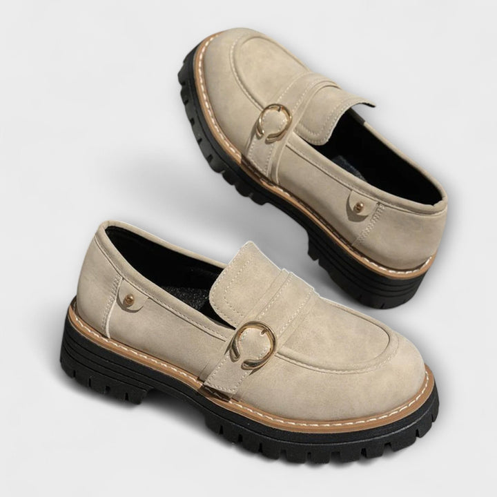 Leather Round-Toe Loafers