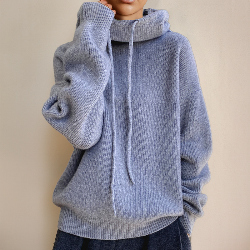 Cashmere Draped-Hood Jumper